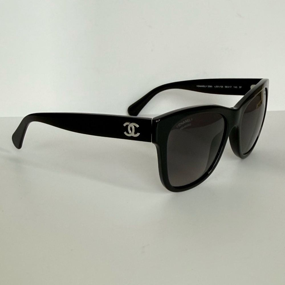 Chanel CC Polarized Black Authentic Luxury Brand Sunglasses